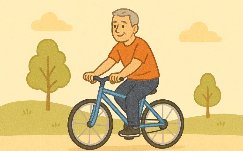 매일 화장실을 3번 이상? 방광에 생긴 뜻밖의 경고- 자전거 타는 50대 남성